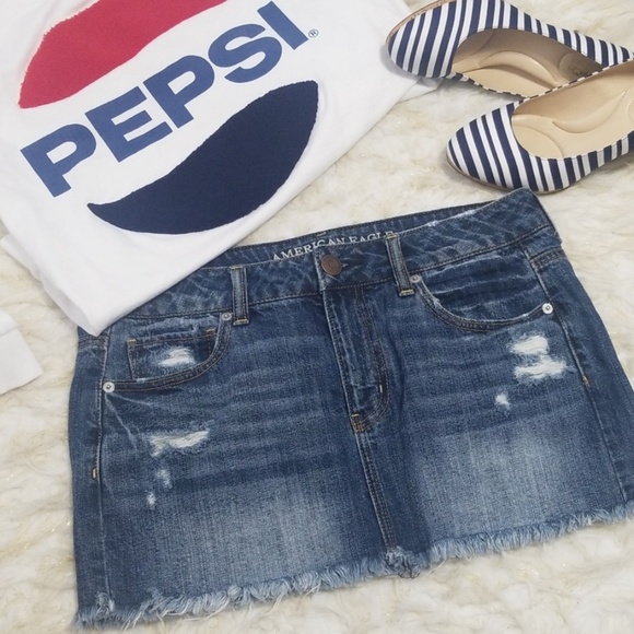 American Eagle Outfitters Dresses & Skirts - Sz 8 Skirt Denim Mini AEO American Eagle AE